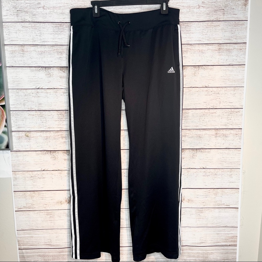 Adidas NWOT Black Jogger Track Pants XL wide leg